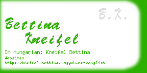 bettina kneifel business card